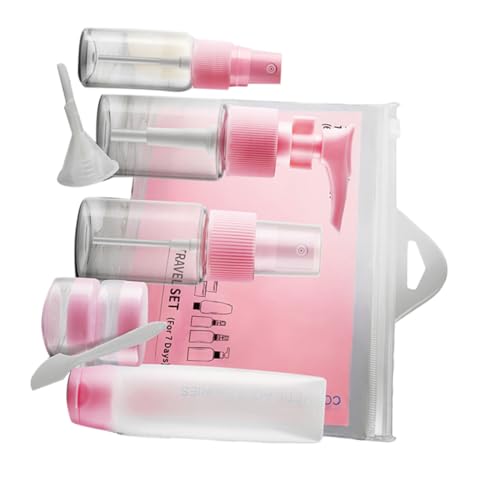 PENIKOKO 9 Stück Teiliges Reise Flaschen Set aus Langlebigem Pet Transparente Nachfüllbare Sprüh und Lotionflaschen Auslaufsicher Leicht und Kompakt für Shampoo Lotion Make Up Entferner PENIKOKO 9 Stück Teiliges Reise Flaschen Set aus Langlebigem Pet Transparente Nachfüllbare Sprüh und Lotionflaschen Auslaufsicher Leicht und Kompakt für Shampoo Lotion Make Up Entferner von PENIKOKO