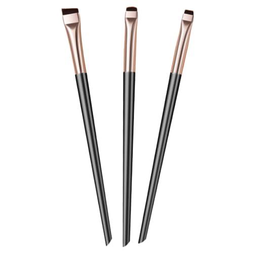 PENIKOKO Abgewinkelter Eyeliner Pinsel Teiliges Schwarz Gold Präzise Lidschatten und Augenbrauenpinsel Weich Langlebig Für Feines Make Up Ästhetik von PENIKOKO