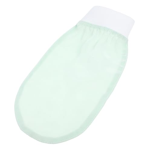 PENIKOKO Badetuch Peeling waschen Schleifmittel Rosa Körperwäscher tot schrubben Badehandschuhe Duschhandschuhe Duschzubehör Handschuh zum Entfernen abgestorbener Haut Die Seide Light Green von PENIKOKO