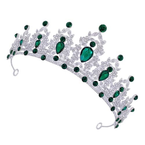 PENIKOKO Barock Tiara Krone Damen Vintage Strass Prinzessin Kopfschmuck Grün Hochzeit Brautfest Diadem für Hochzeitsfeier Geburtstagsfeier und Cosplay PENIKOKO Barock Tiara Krone Damen Vintage Strass Prinzessin Kopfschmuck Grün Hochzeit Brautfest Diadem für Hochzeitsfeier Geburtstagsfeier und Cosplay von PENIKOKO