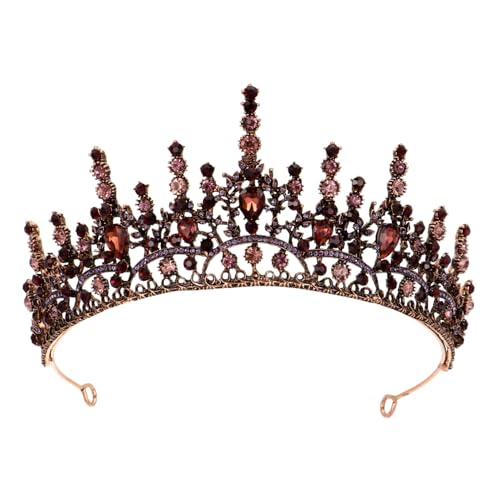 PENIKOKO Barocke Vintage Kronen Haarschmuck mit Kristall Glanz Leichtes Prinzessin Diadem für Frauen Mädchen Edles Strass Kopfschmuck Geschenk für Besondere Anlässe und Partys von PENIKOKO