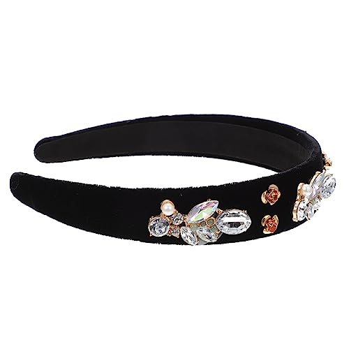 PENIKOKO Barockstil Haarreif mit Funkelnden Strasssteinen und Perlen Leichtes Formbeständiges Haarschmuck für Mädchen für Hochzeiten Partys und Cosplay Einfach Anzulegen und Elegant von PENIKOKO