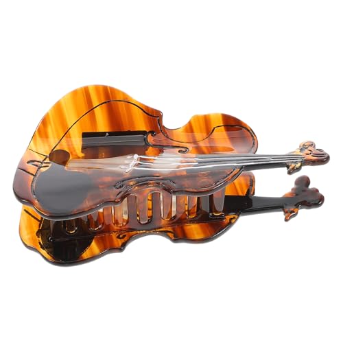 PENIKOKO Cello-haarspange Musikinstrument-haarklammer Haarspangen Für Frauen Haarklammern Aus Acetat Haarspange in Haiform Haarklammern Für Musikparty Cello-haarschmuck von PENIKOKO