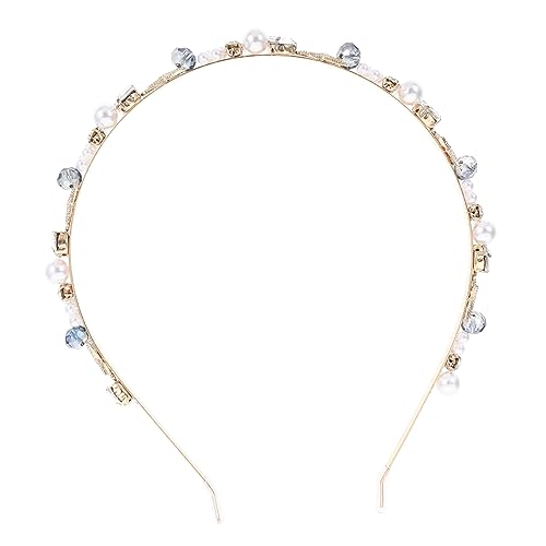 PENIKOKO Damen Haarreif Braut Haarschmuck aus Legierung Leicht Langlebig Dekoratives Stirnband mit Perlen und Muscheldesign Brautaccessoire für Hochzeit Geburtstag Party und Festliche von PENIKOKO