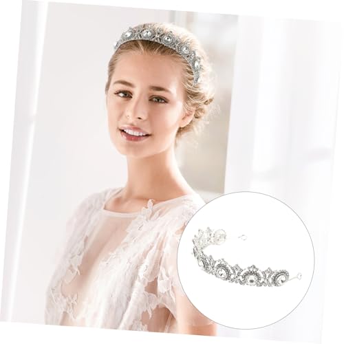 PENIKOKO Damen Krone Stirnband mit Funkelnden Strasssteinen Antiker Brautschmuck für Hochzeit Geburtstag Party und Festliche Anlässe Königliches Accessoire für Prinzessinnen und von PENIKOKO