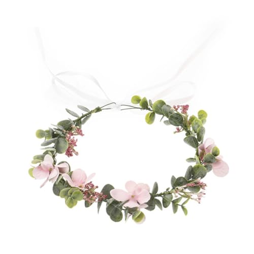 PENIKOKO Delikater Eukalyptus Blumenkranz Braut Stirnband Leichtes Dekoratives Haarschmuck für Hochzeit Party Festival Bequemer Floraler Haarkranz für Damen von PENIKOKO