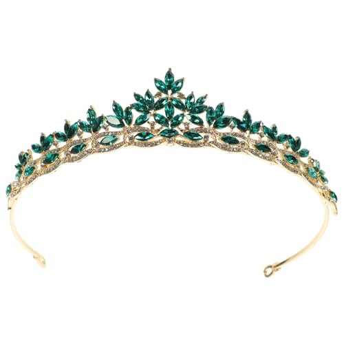 PENIKOKO Delikates Braut Stirnband mit Grünen Kristallblättern Leichter Langlebiger Kopfschmuck für Hochzeit Party und Festliche Anlässe Komfortabel Tragbar für Braut und Mädchen von PENIKOKO