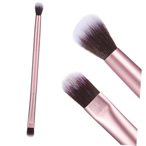 PENIKOKO Doppelendiger Tragbarer Kosmetikpinsel für Augenbrauen und Lidschatten Doppelseitige Makeup Bürste mit Hochwertigen Fasern Professionelles Schminkwerkzeug in Mattem Dunkelgold für von PENIKOKO