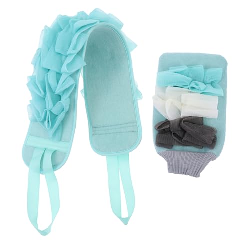 PENIKOKO Doppelseitige Badehandschuhe mit Extra Langem Hautfreundlichem Sanftes Peeling und Effektives Rückenwaschen Waschbar und Langlebig für Damen und Herren Badpflege von PENIKOKO