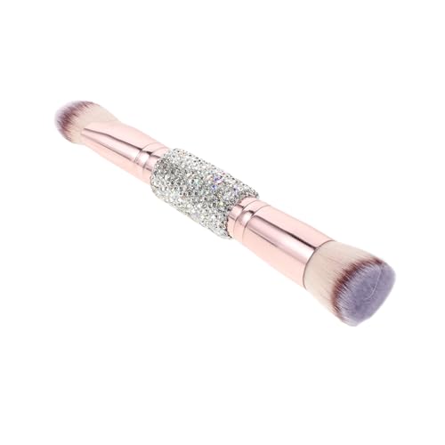 PENIKOKO Dual-end Make-up Pinsel mit Weichen Borsten und Strassgriff Puder Konturierungspinsel für Foundation Kompakt und Hautfreundlich Professionelles Beauty-tool für Damen Unterwegs von PENIKOKO