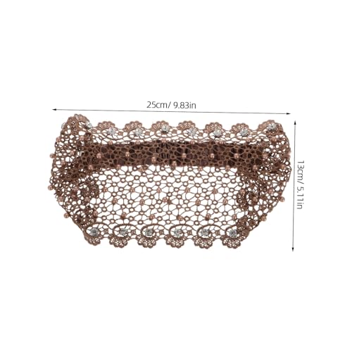 PENIKOKO Elastisches Spitzen haarband für Senioren Vintage Boho Stirnband Vielseitiger Haarwickel zur Abdeckung von Weißem Haar Komfortabler Haarschmuck für Damen Stilvolles Kopftuch von PENIKOKO