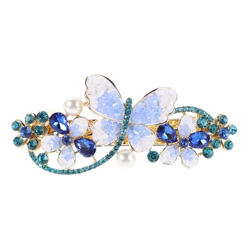 PENIKOKO Eleganter Blauer Haarklammer mit Funkelnden Strasssteinen Federleichter Frühlingsclip für Sicheren Stilvoller Ponytail Clip für Damen und Besondere Anlässe PENIKOKO Eleganter Blauer Haarklammer mit Funkelnden Strasssteinen Federleichter Frühlingsclip für Sicheren Stilvoller Ponytail Clip für Damen und Besondere Anlässe von PENIKOKO