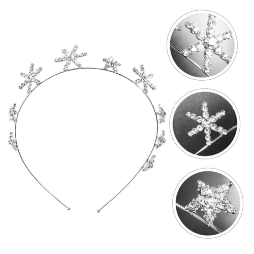 PENIKOKO Eleganter Braut Haarschmuck Silber Six Point Star Stirnband Hochzeit Kopfschmuck Damen Festlich Schmuck für Hochzeit Party und Feierlichkeiten von PENIKOKO