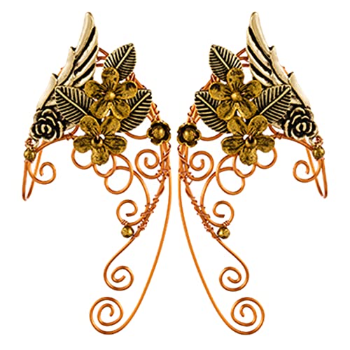 PENIKOKO Elfenohren Ohrmanschetten Ohrringe für Damen Ohrclips Piercing Design für Cosplay Party Hochzeit Halloween Geschenkidee PENIKOKO Elfenohren Ohrmanschetten Ohrringe für Damen Ohrclips Piercing Design für Cosplay Party Hochzeit Halloween Geschenkidee von PENIKOKO