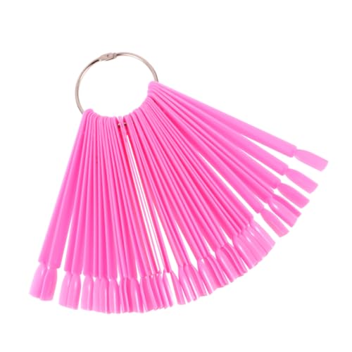 PENIKOKO Fächerförmige Nagel Display Karten Nail Practice Tips für Nageldesign Training Maniküre Nail Polish Farbmuster mit Metallring für Schule und Persönlichen Gebrauch von PENIKOKO