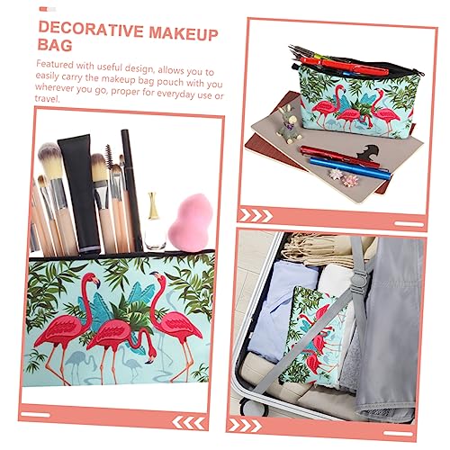 PENIKOKO Flamingo Kosmetiktasche Tragbare Kulturtasche mit Flamingo Große Reisetasche für Damen Praktische Schminktasche für Beauty und Toilettenartikel für Reisen und Alltag von PENIKOKO