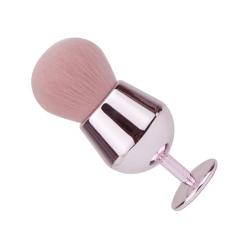 PENIKOKO Fluffy Blush Powder Brush Makeup Pinsel für Frauen Weicher Formgebender Rougepinsel zum Blenden und Fixieren von Losem Puder Hautfreundlich und Einfach zu Reinigen Rosa Design von PENIKOKO