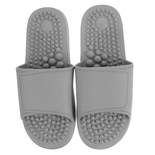 PENIKOKO Fußmassage Hausschuhe mit Dicker Sohle Rutschfeste Fußreflexzonen Slipper Offene Zehen Komfortable Indoor Fußtherapie Sandalen Xl Blau von PENIKOKO