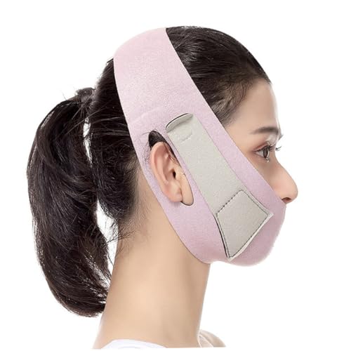 PENIKOKO Gesichtslifting Band Elastisch Verstellbar V förmiger Dünner Gesichtsstraffer für Frauen Atmungsaktiv Hautfreundlich gegen Doppelkinn und Schlaffe Haut von PENIKOKO