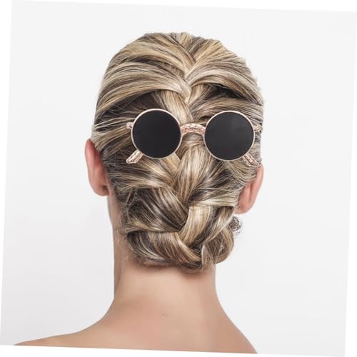 PENIKOKO Goldene Haarspange Sonnenbrillenform Metall Haarklammer für Frauen Dekorativer Lustiger Haarschmuck Stabiler Haarclip für Ponytail und Vielseitige Frisuren Einfach zu Tragen von PENIKOKO