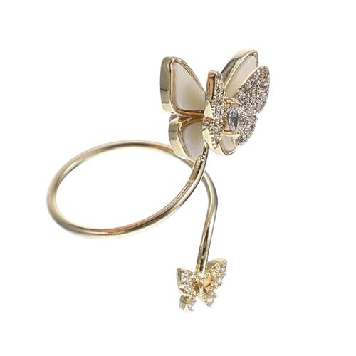 PENIKOKO Goldfarbener Damen Fingernagelring Perlen Zirkonia Nagelkunst Schmuck Kleber Elegant für Partys Hochwertiges Langlebiges Material PENIKOKO Goldfarbener Damen Fingernagelring Perlen Zirkonia Nagelkunst Schmuck Kleber Elegant für Partys Hochwertiges Langlebiges Material von PENIKOKO