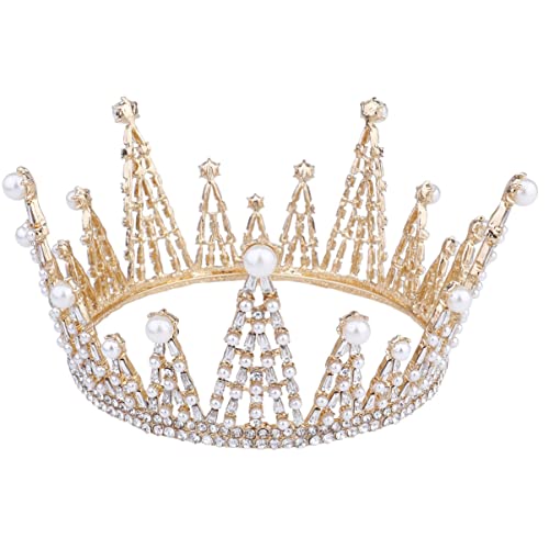 PENIKOKO Große Damen Europäischer Retro stil Robuste Braut Tiara Schmuckstück für Mädchen und Frauen von PENIKOKO