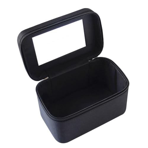 PENIKOKO Große Handtasche Kosmetiktasche Wasserabweisend Multifunktional Reise Kulturbeutel Damen Organizer Schwarz Leichter Tragbarer Make Up Aufbewahrungsbeutel von PENIKOKO