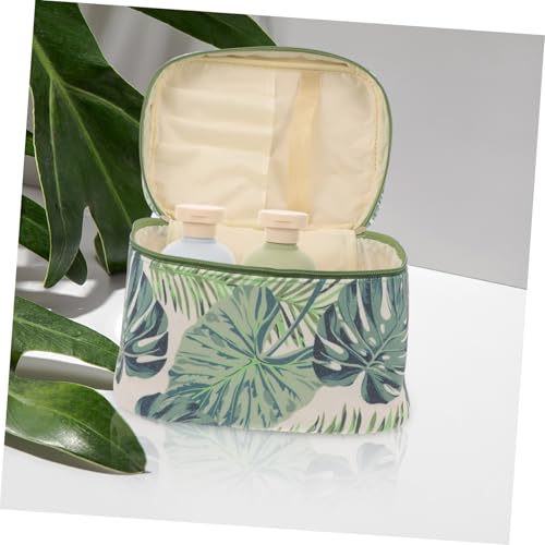 PENIKOKO Große Kosmetiktasche Damen Reise Kulturbeutel aus Strapazierfähigem Canvas mit Monstera Muster Geräumig Tragbar Leicht zu Reinigen für Makeup und Toilettenartikel Unterwegs PENIKOKO Große Kosmetiktasche Damen Reise Kulturbeutel aus Strapazierfähigem Canvas mit Monstera Muster Geräumig Tragbar Leicht zu Reinigen für Makeup und Toilettenartikel Unterwegs von PENIKOKO