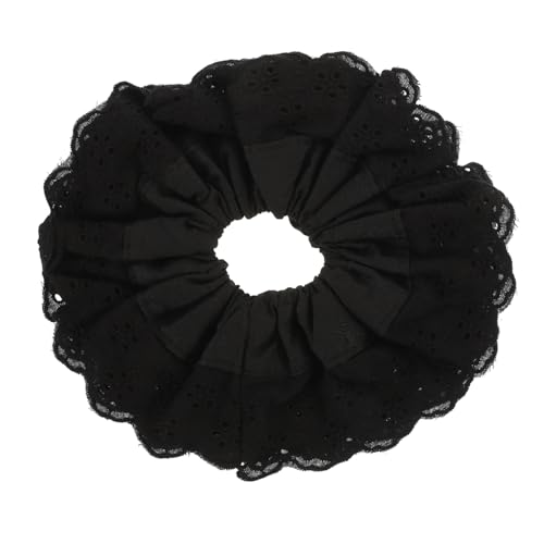 PENIKOKO Großer Doppellagiger Spitzen haargummi mit Französischem Hohlmuster Elastischer Dekorativer Pferdeschwanzhalter für Damen Geeignet für Alltag Hochzeit Party und von PENIKOKO