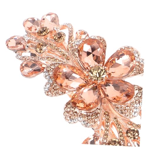 PENIKOKO Großer Elastischer Haarclip mit Funkelnden Kristallblumen Eleganter Haarschmuck für Damen Vielseitiger Frühlings haarspange Geeignet für Alltag Hochzeit und Festliche Anlässe von PENIKOKO