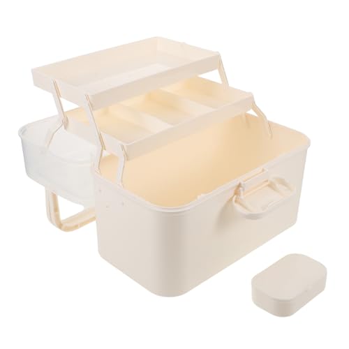 PENIKOKO Großer Lagiger Notfall Organizer mit Ergonomischem Griff Wasserfestem Deckel Vielseitig für Familienmedikamente Nagellack und Kunstbedarf Tragbar für Reise und Outdoor Einsatz von PENIKOKO