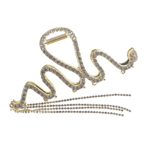 PENIKOKO Haarklammer Schlangenform mit Strass und Quaste Krallenclip für Frauen Eleganter Haarschmuck Sicherer für Dickes Haar Vielseitiges Accessoire für Alltag und Festliche Anlässe von PENIKOKO