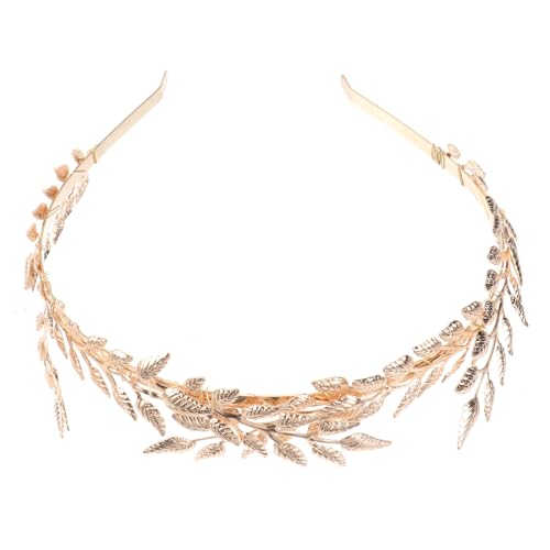 PENIKOKO Haarschmuck Stirnband Goldfarbener Lorbeerkranz Brautschmuck Leicht Elegant für Hochzeit Party Festlichkeiten PENIKOKO Haarschmuck Stirnband Goldfarbener Lorbeerkranz Brautschmuck Leicht Elegant für Hochzeit Party Festlichkeiten von PENIKOKO