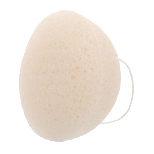 PENIKOKO Halbkugel Konjak Gesichtsreinigungsschwamm Weiß Sanftes Peeling Make Up Entferner Wiederverwendbar Porentiefe Reinigung Feuchtigkeitsspendend Für Empfindliche Haut von PENIKOKO