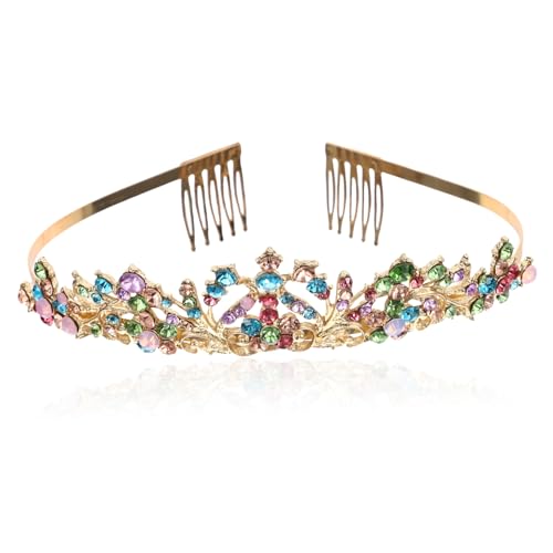 PENIKOKO Hochzeitskrone mit Farbigem Kristallbesatz Modischer Braut Haarschmuck Damen Tiara für Hochzeit Brautjungfern und Festliche Anlässe Vielseitiges Stirnband für Besonderen Look PENIKOKO Hochzeitskrone mit Farbigem Kristallbesatz Modischer Braut Haarschmuck Damen Tiara für Hochzeit Brautjungfern und Festliche Anlässe Vielseitiges Stirnband für Besonderen Look von PENIKOKO
