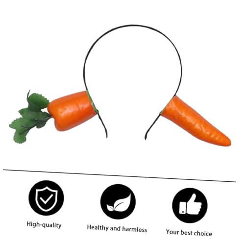PENIKOKO Karotten Haarreif Damen Party Haarschmuck Lustiger Karottenkopf Haarreifen für Erwachsene Festival Kopfschmuck aus Stoff Langlebig Sicher Geeignet für Halloween Feier von PENIKOKO
