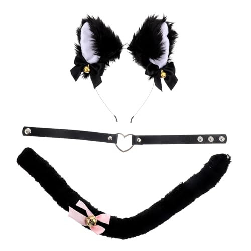 PENIKOKO Katzenohren Haarreif mit Glocken Spitzen und Chic Cosplay Leichtes Langlebiges Party accessoire für Mädchen Kostümzubehör für Fasching Halloween Mottoparty PENIKOKO Katzenohren Haarreif mit Glocken Spitzen und Chic Cosplay Leichtes Langlebiges Party accessoire für Mädchen Kostümzubehör für Fasching Halloween Mottoparty von PENIKOKO