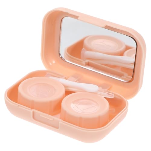 PENIKOKO Kompaktes Kontaktlinsen Aufbewahrungsset mit Spiegel Strapazierfähige Box Auslaufsicherer Reisebehälter für Weiche Linsen Leicht und Handlich für Damen und Mädchen für Unterwegs von PENIKOKO
