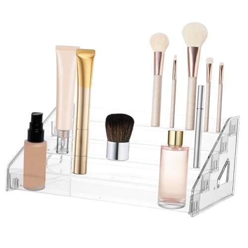 PENIKOKO Kosmetikständer Parfümtablett Organizer Transparenter Make Up Organizer Kosmetik Parfüm Parfümregal Organizer Halter Polnischer Parfümhalter Make Up Ständer Kunststoff von PENIKOKO