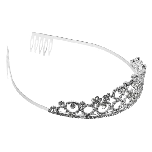 PENIKOKO Kristallkronen Haarschmuck mit Strasssteinen Runde Braut Tiara für Damen und Mädchen Festlicher Kopfschmuck für Hochzeit Party und Besondere Anlässe Sicherer Halt ohne Ziehen von PENIKOKO