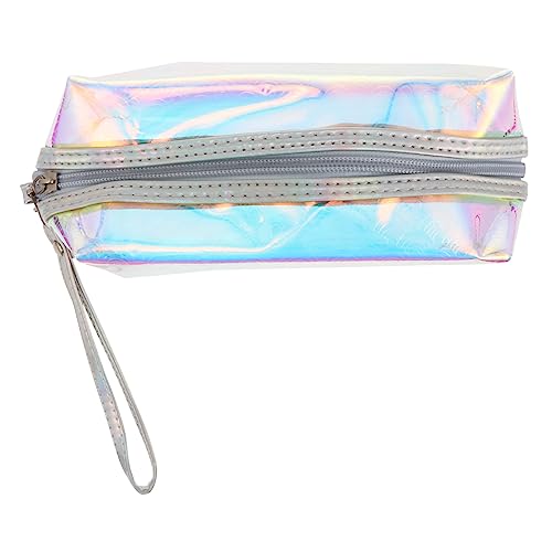 PENIKOKO Kosmetiktasche PVC Mittelgroße Make Up Tasche für Damen Tragbare Kulturbeutel für Reisen mit Reißverschluss Organizer für Kosmetik und Toilettenartikel von PENIKOKO