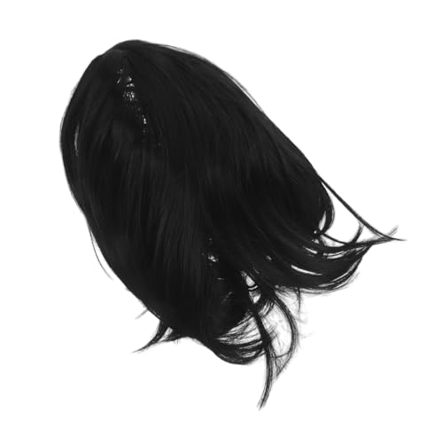 PENIKOKO Kurze Schwarze Perücke Für Frauen Bob-perücke Mit Fransen Synthetische Haarperücke Gerades Design Geeignet Für Alltag Und Party von PENIKOKO