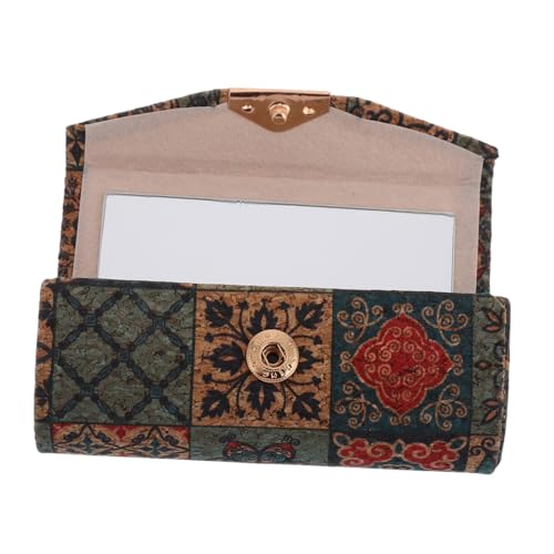 PENIKOKO Floral Lippenstifthalter Mit Spiegel Vintage Kosmetik Aufbewahrung Mini Make-up Organizer Für Reisen Design Für Frauen von PENIKOKO