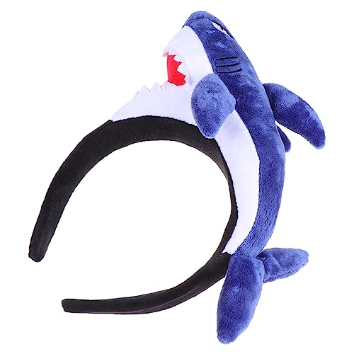 PENIKOKO Lustiges Haarschmuck Kostüm Haarreif Shark Design Blau Bequem und Langlebig für Party Alltag und Live Streaming Einfach Anzulegen und Sicher Haltend von PENIKOKO