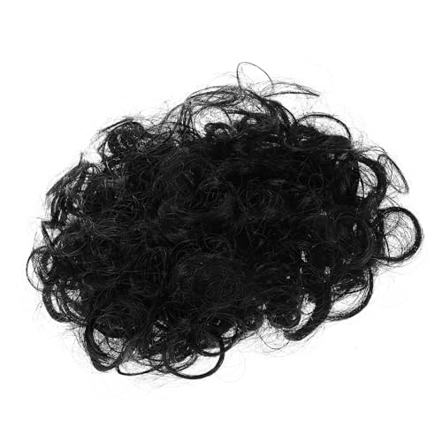 PENIKOKO Messy Bun Haarteil mit Elastischem Kordelzug Natürlicher Schwarzer Lockiger Dutt Großes Welliges Haargummi Unordentliche Hochsteckfrisur Einfach zu Befestigen für Frauen und von PENIKOKO