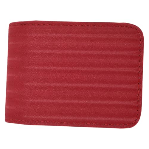 PENIKOKO Mini Lippenstift Tasche Damen Tragbar mit Spiegel Kompakt Kosmetiktäschchen für Urlaub Shopping Alltag Leichtes Schminktäschchen in Elegantem Rot Praktisch für Lippenstift von PENIKOKO