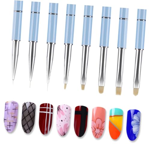 PENIKOKO Nail Art Liner Pinsel mit Metallgriff Feiner UV Gel Farbzeichner für Maniküre Präziser Malpinsel für Blumenmuster Langlebiges Profi Tool für Anfänger und Salon PENIKOKO Nail Art Liner Pinsel mit Metallgriff Feiner UV Gel Farbzeichner für Maniküre Präziser Malpinsel für Blumenmuster Langlebiges Profi Tool für Anfänger und Salon von PENIKOKO