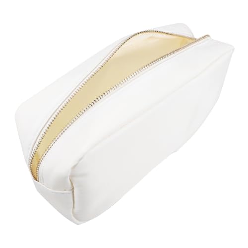 PENIKOKO Nylon Kosmetiktasche Große Schminktasche mit Geräumigem Innenfach für Damen Vielseitiger Make up Organizer Tragbar Stilvoll Beige PENIKOKO Nylon Kosmetiktasche Große Schminktasche mit Geräumigem Innenfach für Damen Vielseitiger Make up Organizer Tragbar Stilvoll Beige von PENIKOKO