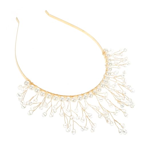 PENIKOKO Perlen Haarreif Damen Hochzeitsstirnband Schönes Stirnband Strass Haarschmuck Party Braut Mädchen von PENIKOKO