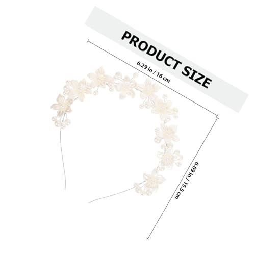PENIKOKO Perlenstirnband für Frauen Hochzeit Haarreif mit Blumen Brautschmuck Leichtes Elegantes Kopfschmuck Accessoire für Braut und Brautjungfern von PENIKOKO